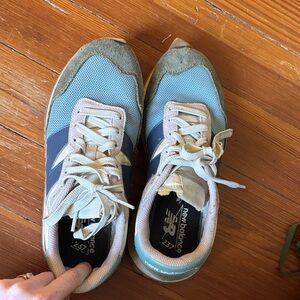 New Balance Light Blue and Beige Sneakers